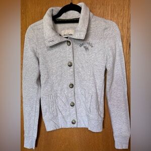 Abercrombie & Fitch Kids Gray Jacket with Collared Neckline